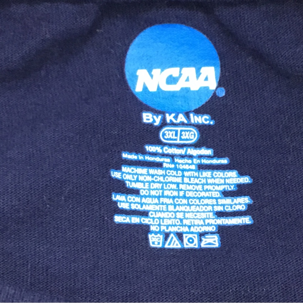 NCAA Mens Big & Tall Navy & Gold SSTee 3XL 796 - Picture 4 of 6